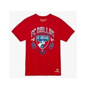 MITCHELL & NESS Men’s T-Shirt FC Dallas Serape MLS Red Size Medium NWT Defect